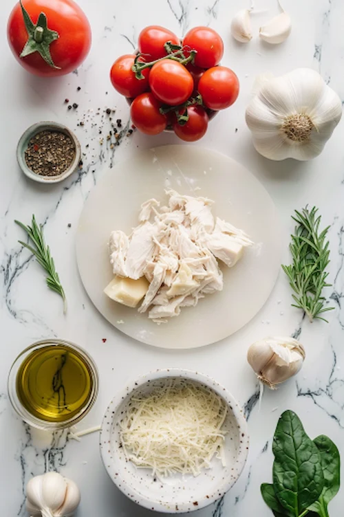 ingredientes Lasaña de pollo y espinacas